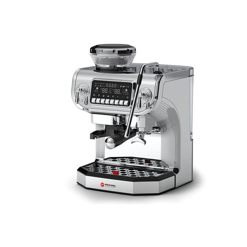 WS530 Espresso Machine with Grinder，Semi Automatic Coffee Machine with Milk Frother,Easy To Use Espresso Coffee Maker with 5.5 inch Large Screen,15 Bar Pressure Pump,PID Temperature Control