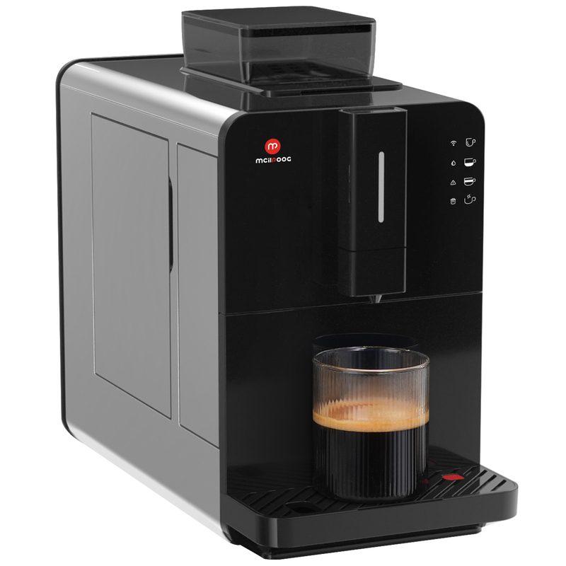 (Hi 01 Super Automatic Espresso Coffee Machine，Bean To Cup Fully Automatic Espresso Machine with Grinder,Easy To Use Wifi Touch Screen Coffee Maker with Milk Frother.19 Bar Barista Pump