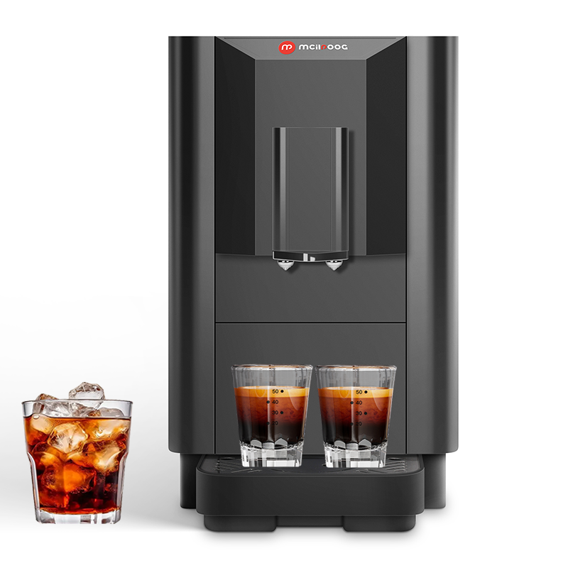 ES320 Fully Automatic Espresso Machine,Compact Automatic Espresso Machine with Grinder, Touch Screen, 4 Coffee Varieties for Home and Office,Black