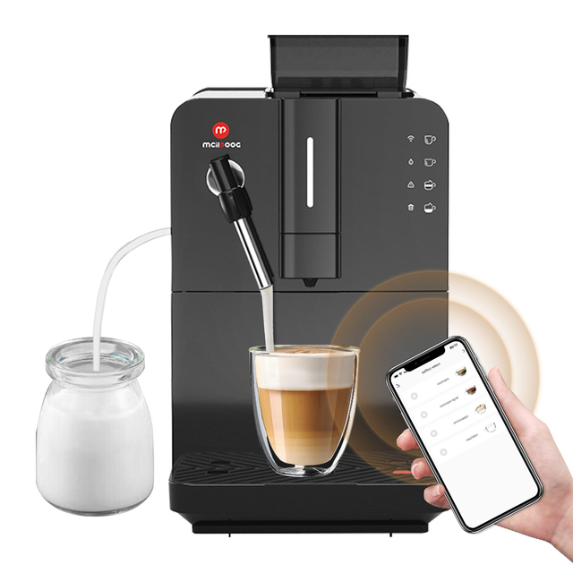 Hi 03 Super Automatic Espresso Coffee Machine，Bean To Cup Fully Automatic Espresso Machine with Grinder,Easy To Use Wifi Coffee Maker with Milk Frother.19 Bar Barista Pump