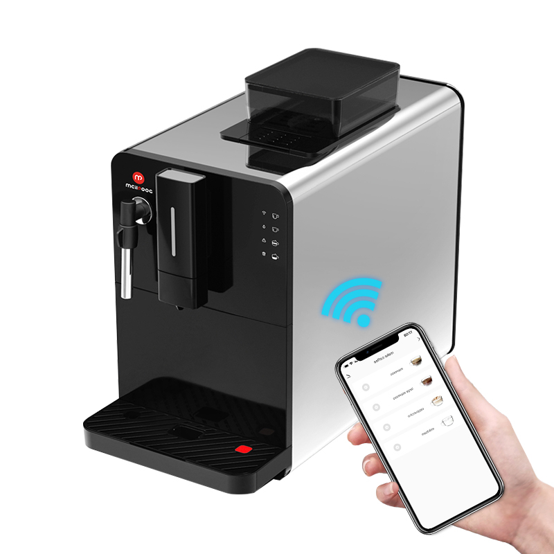  Hi 05 Super Automatic Espresso Coffee Machine，Bean To Cup Fully Automatic Espresso Machine with Grinder,Easy To Use Wifi Refrigeration refrigerator Coffee Maker with Milk Frother.19 Bar Barista P