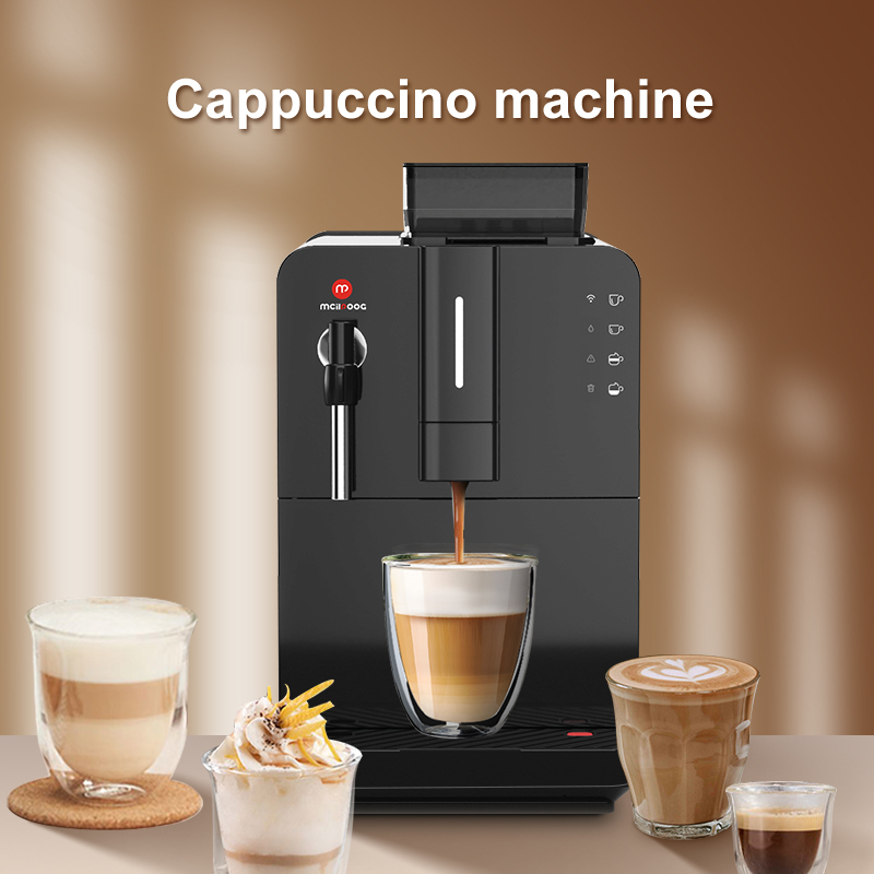  Hi 05 Super Automatic Espresso Coffee Machine，Bean To Cup Fully Automatic Espresso Machine with Grinder,Easy To Use Wifi Refrigeration refrigerator Coffee Maker with Milk Frother.19 Bar Barista P